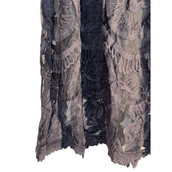 Ultrapink Black Lace Midi Dress With Sheer Floral Pattern & Lining - Picture 7 of 13